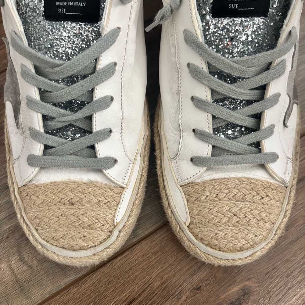 Golden Goose Glitter and Gray Star Sneakers - Picture 9 of 16